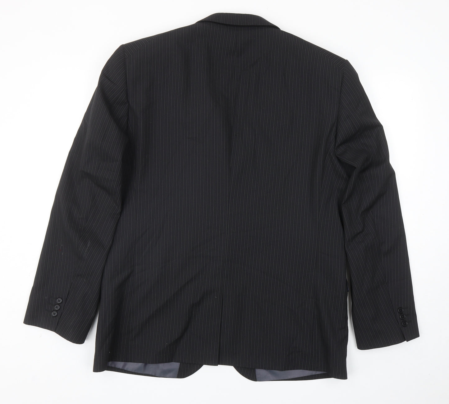 NEXT Mens Black Striped Wool Jacket Blazer Size 42
