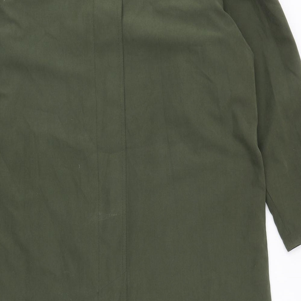 Rosetti Womens Green Trench Coat Jacket Size 18 Button