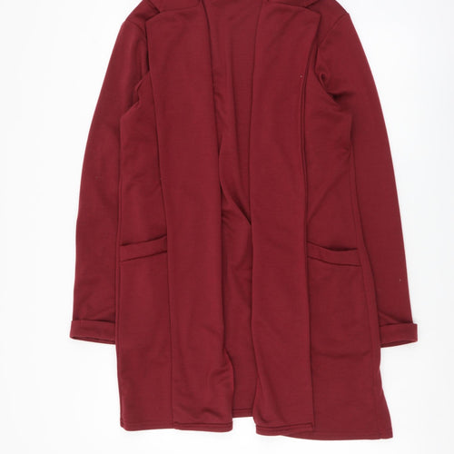 Select Womens Red Overcoat Jacket Size 10 Hook & Eye