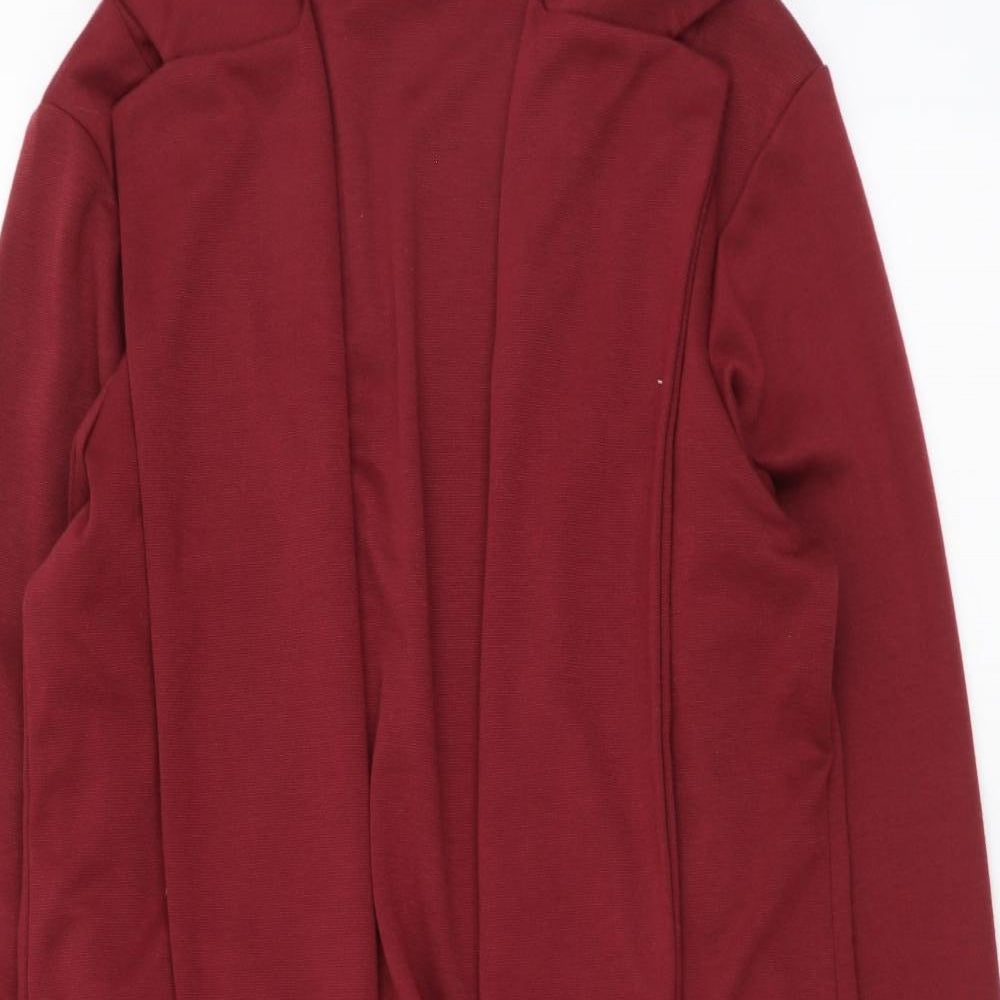 Select Womens Red Overcoat Jacket Size 10 Hook & Eye