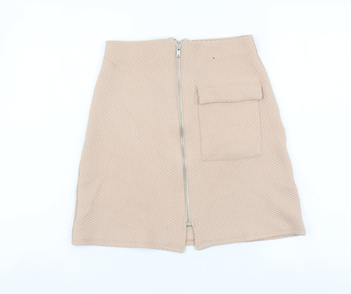 Atmosphere Womens Pink Polyester A-Line Skirt Size 8 Zip