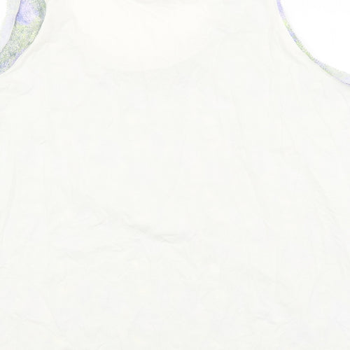 Marks and Spencer Womens Multicoloured Floral Polyester Basic Tank Size 18 Scoop Neck