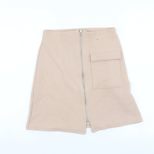 Atmosphere Womens Pink Polyester Mini Skirt Size 8 Zip