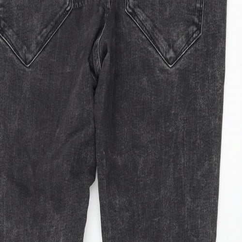 Bershka Womens Grey Cotton Skinny Jeans Size L L28 in Regular Button