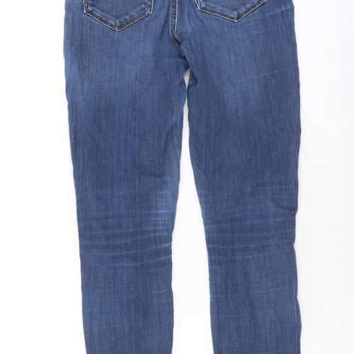 Waredenim Womens Blue Cotton Skinny Jeans Size 8 L28 in Regular Button