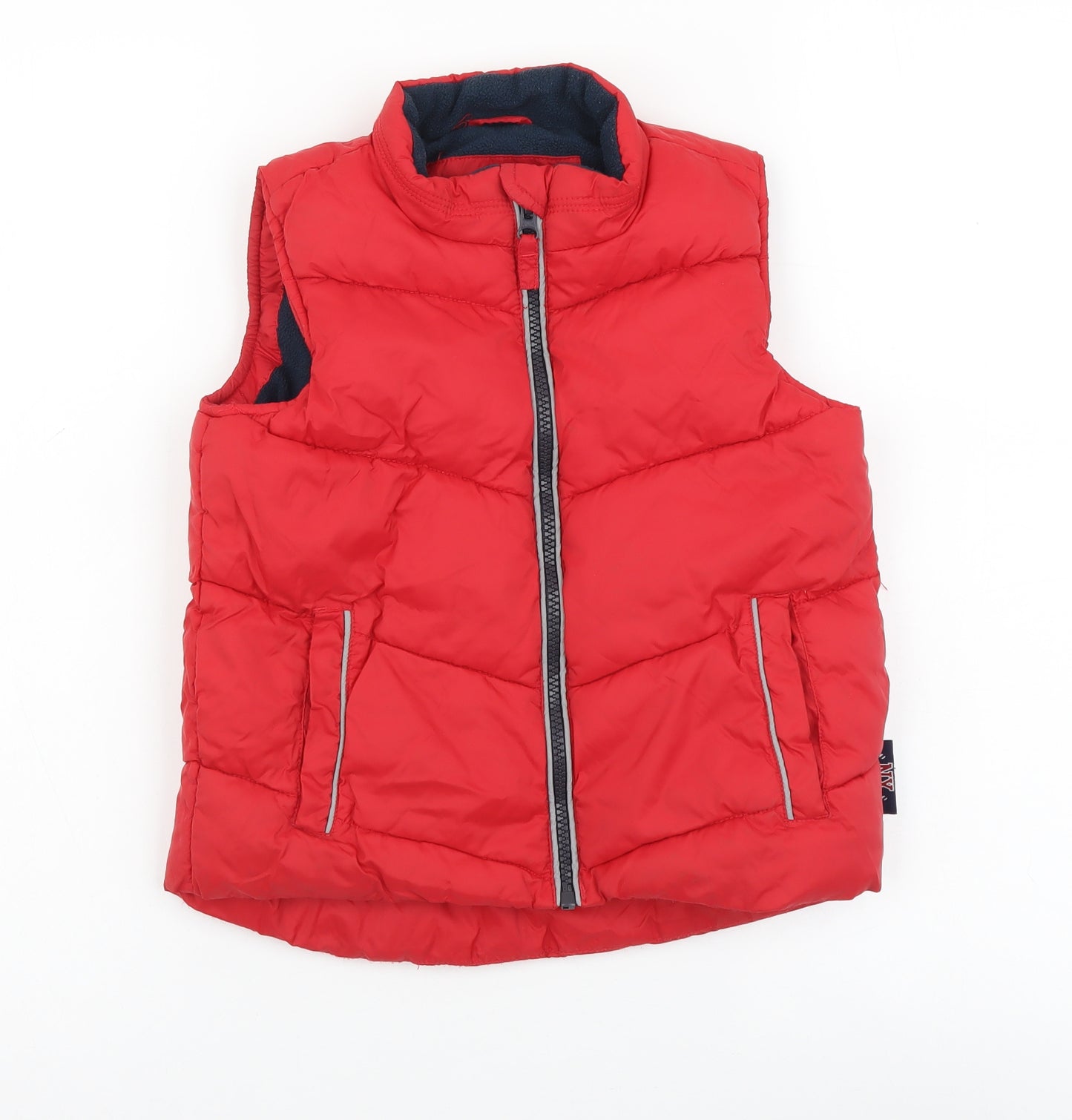 NEXT Boys Red Gilet Waistcoat Size 3-4 Years Zip