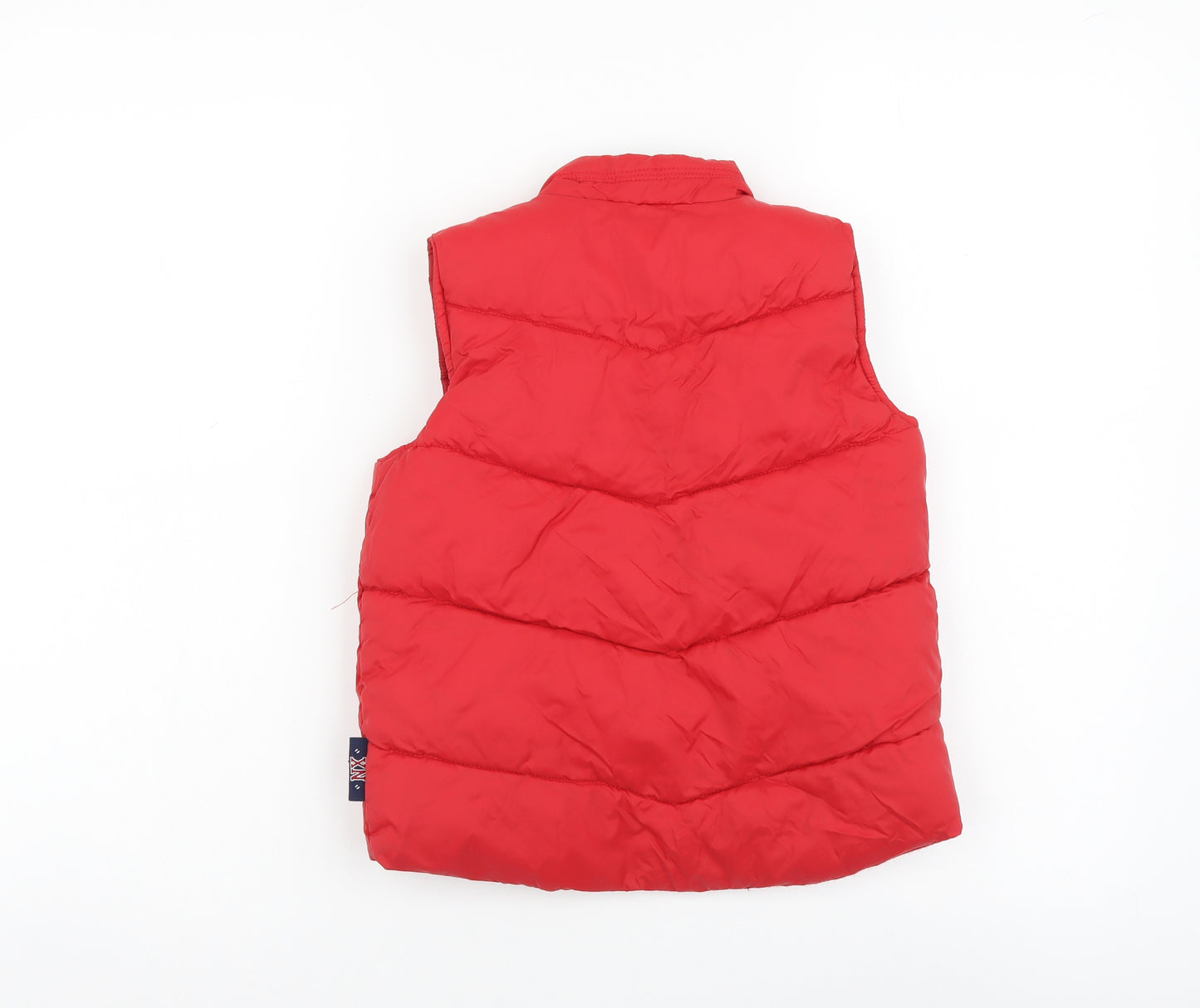 NEXT Boys Red Gilet Waistcoat Size 3-4 Years Zip