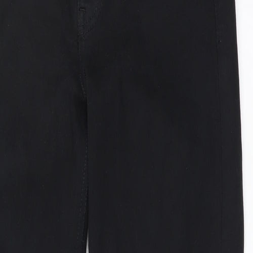 Topshop Womens Black Cotton Skinny Jeans Size 28 in L30 in Regular Button