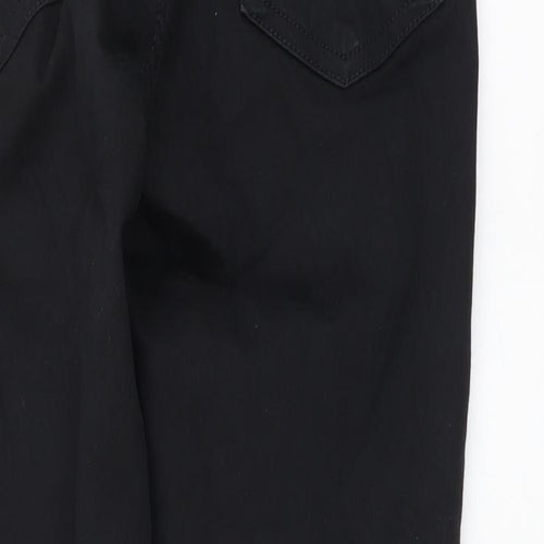 Topshop Womens Black Cotton Skinny Jeans Size 28 in L30 in Regular Button