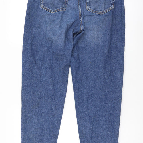 H&M Womens Blue Cotton Skinny Jeans Size M L28 in Regular Button