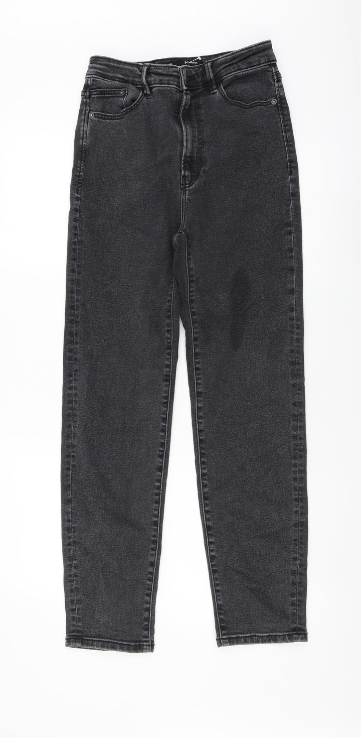 Stradivarius Womens Grey Cotton Skinny Jeans Size S L27 in Regular Button