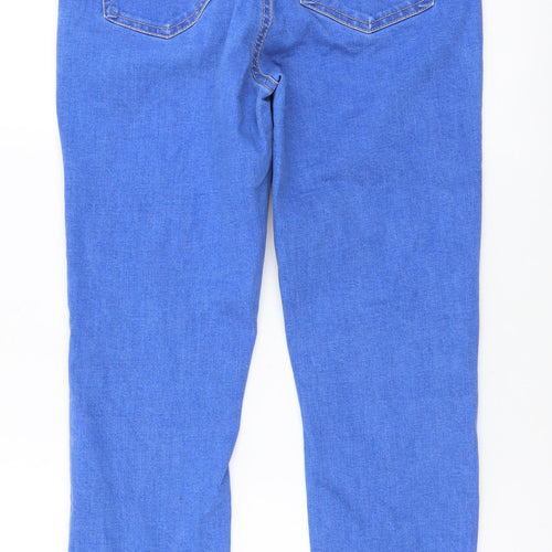 Denim & Co. Womens Blue Cotton Skinny Jeans Size 10 L26 in Regular Button