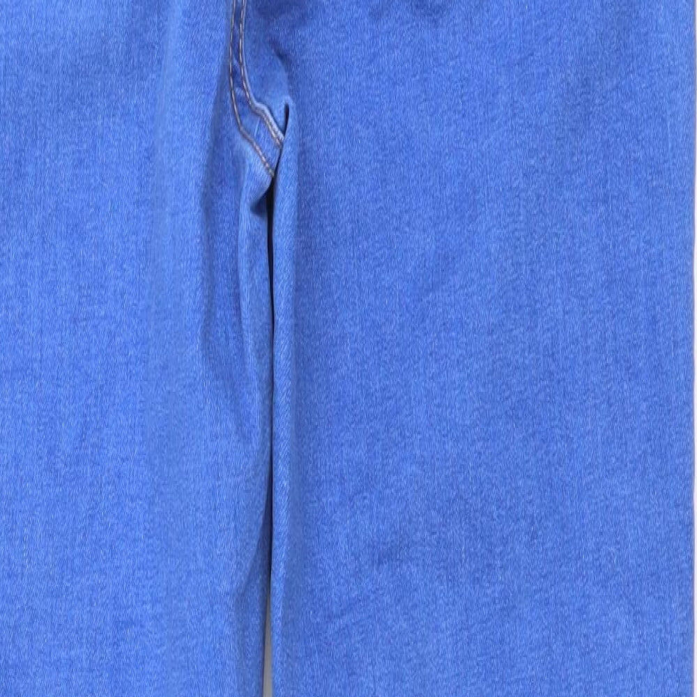 Denim & Co. Womens Blue Cotton Skinny Jeans Size 10 L26 in Regular Button