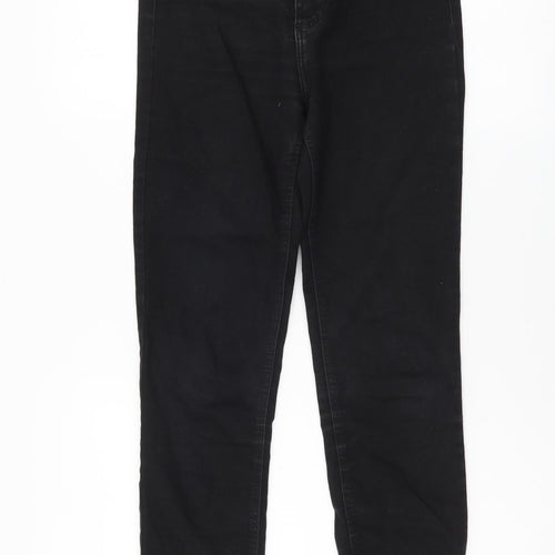 Zara Womens Black Cotton Jegging Jeans Size S L27 in Regular Button
