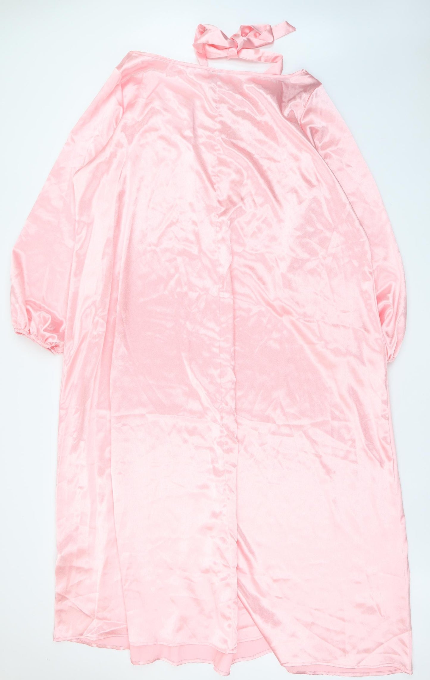 SheIn Womens Pink Polyester A-Line Size 4XL Halter Pullover - Embellished Neckline