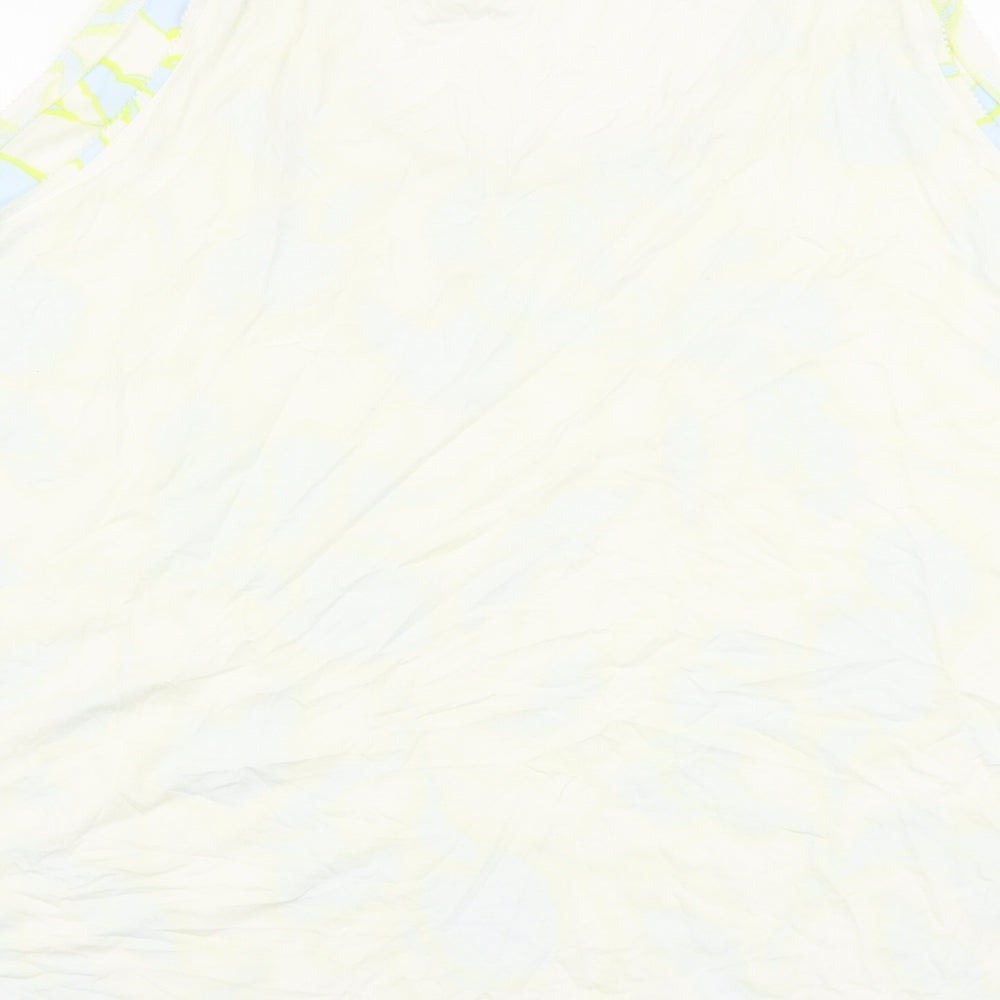 Marks and Spencer Womens Multicoloured Geometric Polyester Basic Tank Size 24 Scoop Neck