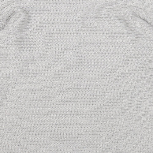 Peacocks Womens Grey Round Neck Acrylic Pullover Jumper Size S