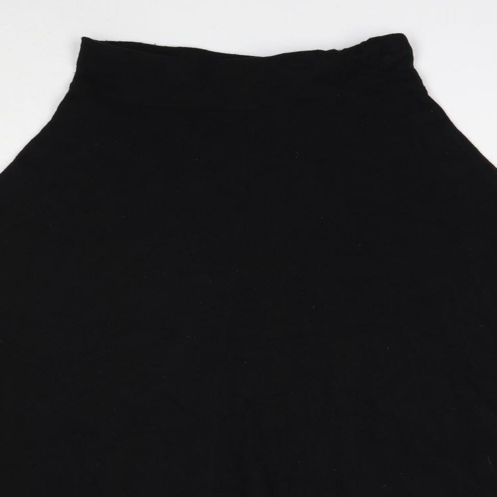 French Connection Womens Black Cotton Flare Skirt Size 6
