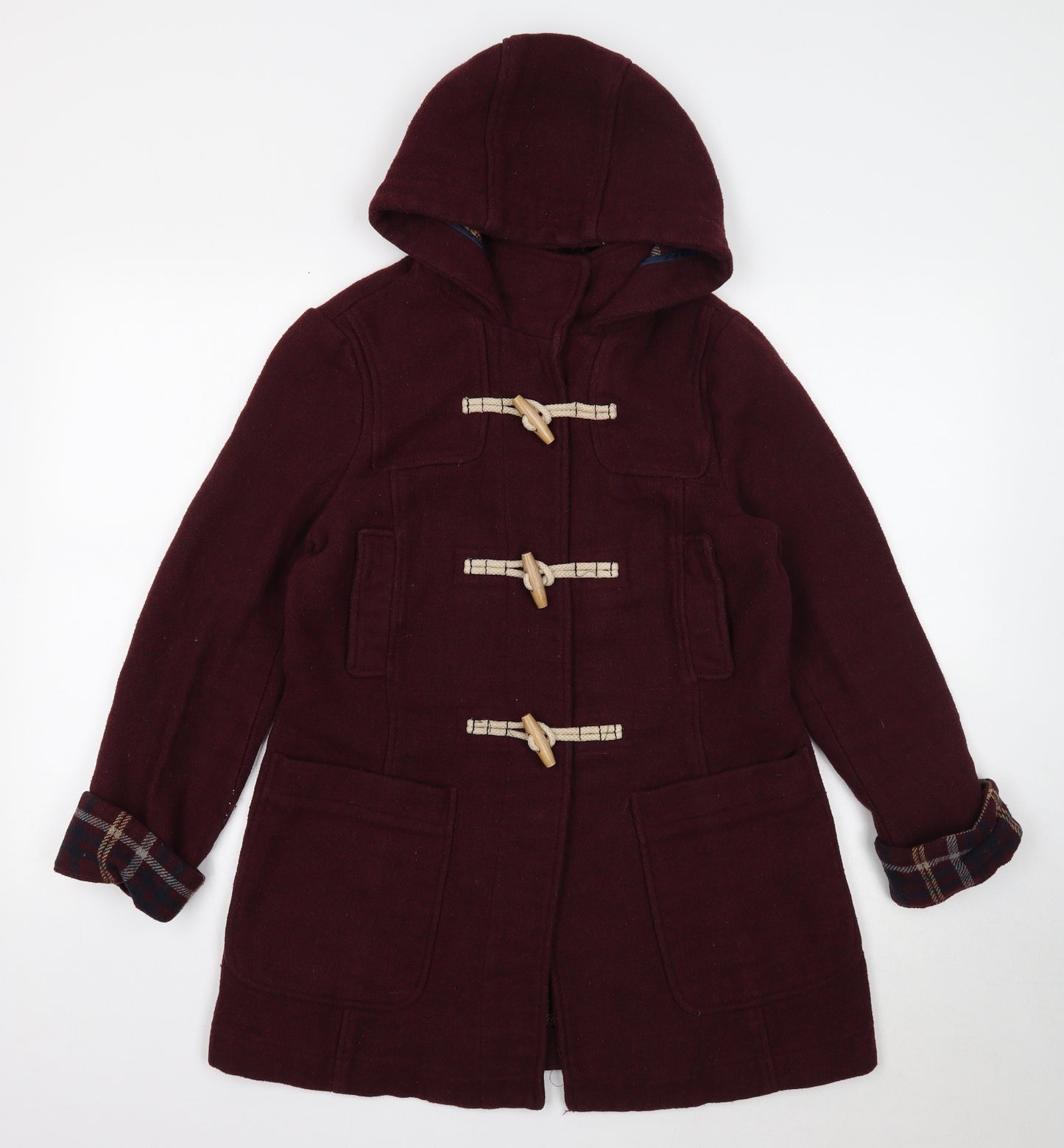 Atmosphere Womens Purple Overcoat Coat Size 10 Button