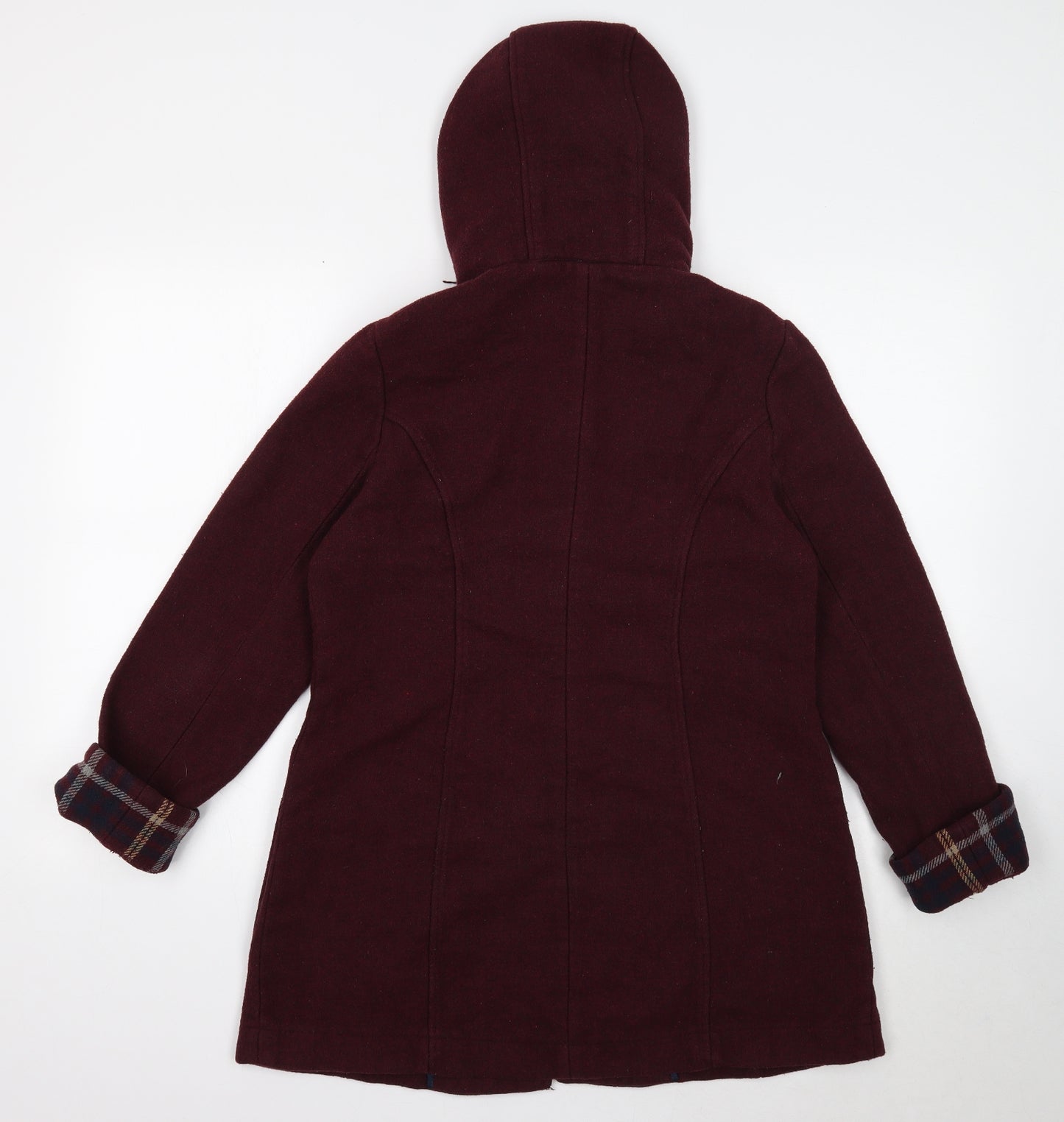 Atmosphere Womens Purple Overcoat Coat Size 10 Button