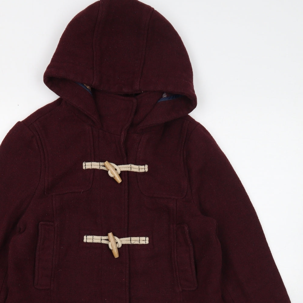 Atmosphere Womens Purple Overcoat Coat Size 10 Button