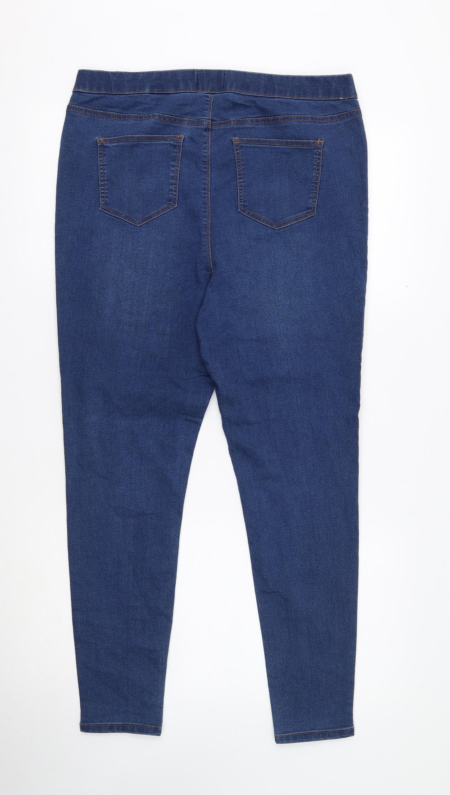 Denim Womens Blue Cotton Jegging Jeans Size 14 L29 in Regular