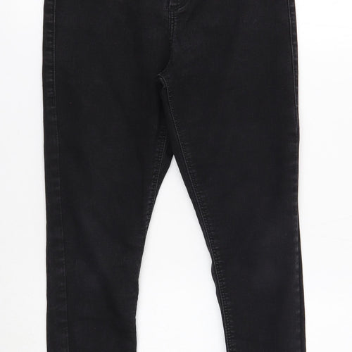 Topshop Mens Black Cotton Skinny Jeans Size 30 in Regular Button