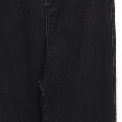 Topshop Mens Black Cotton Skinny Jeans Size 30 in Regular Button