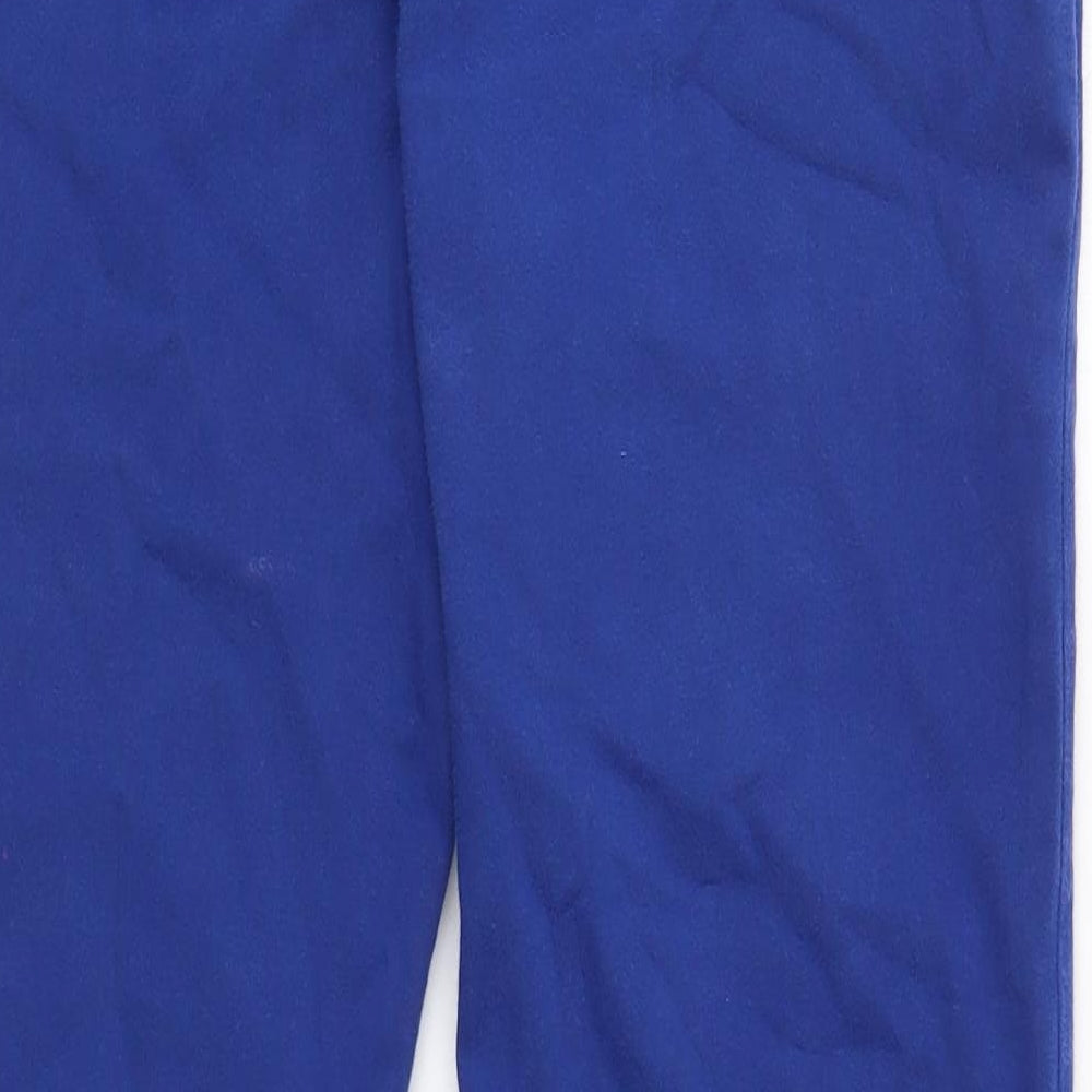 Marks and Spencer Womens Blue Cotton Straight Jeans Size 14 Regular Button