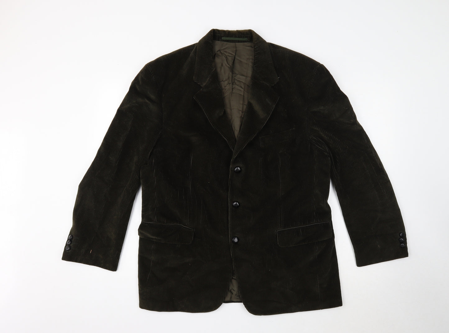 Preworn Mens Green Cotton Jacket Blazer Size 42