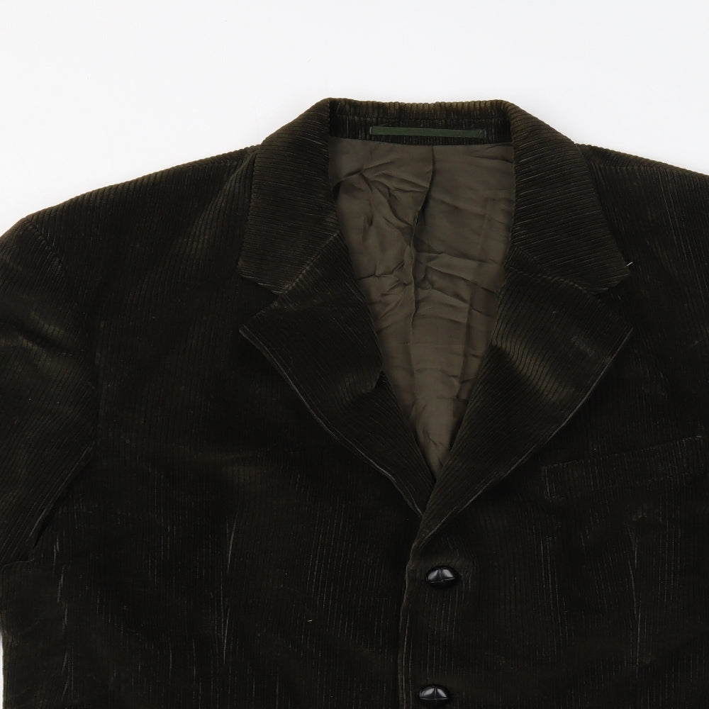 Preworn Mens Green Cotton Jacket Blazer Size 42