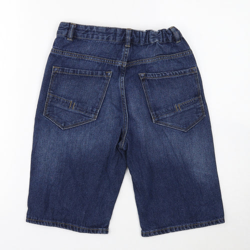 Premium Denim Collection Boys Blue Cotton Cropped Jeans Size 12 Years Regular Button