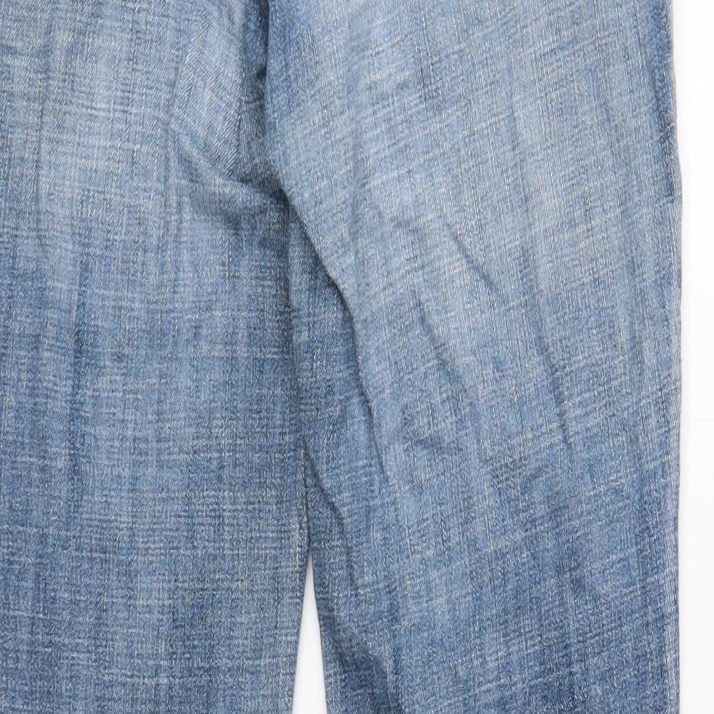Gap Womens Blue Cotton Bootcut Jeans Size 4 Regular Button