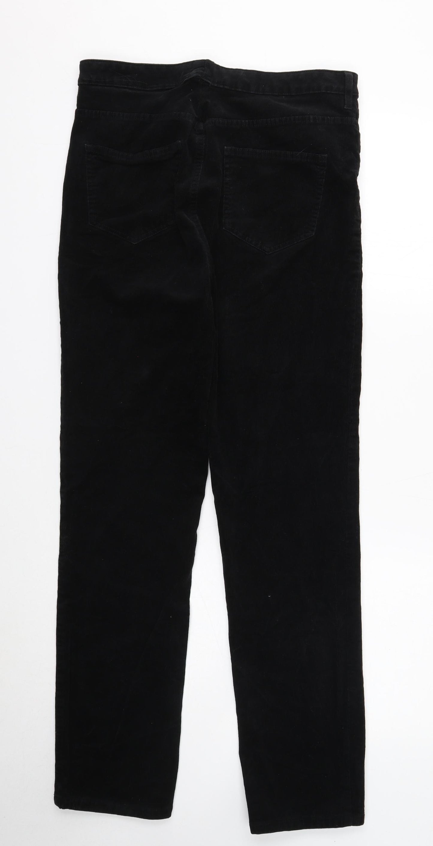 Marks and Spencer Womens Black Cotton Skinny Jeans Size 14 Regular Button
