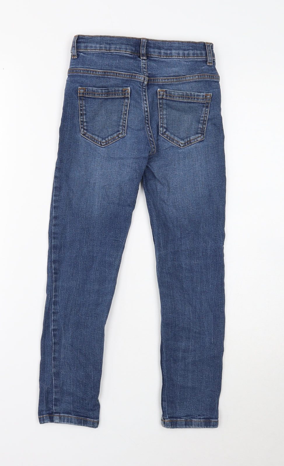 TU Boys Blue Cotton Straight Jeans Size 8 Years Regular Button