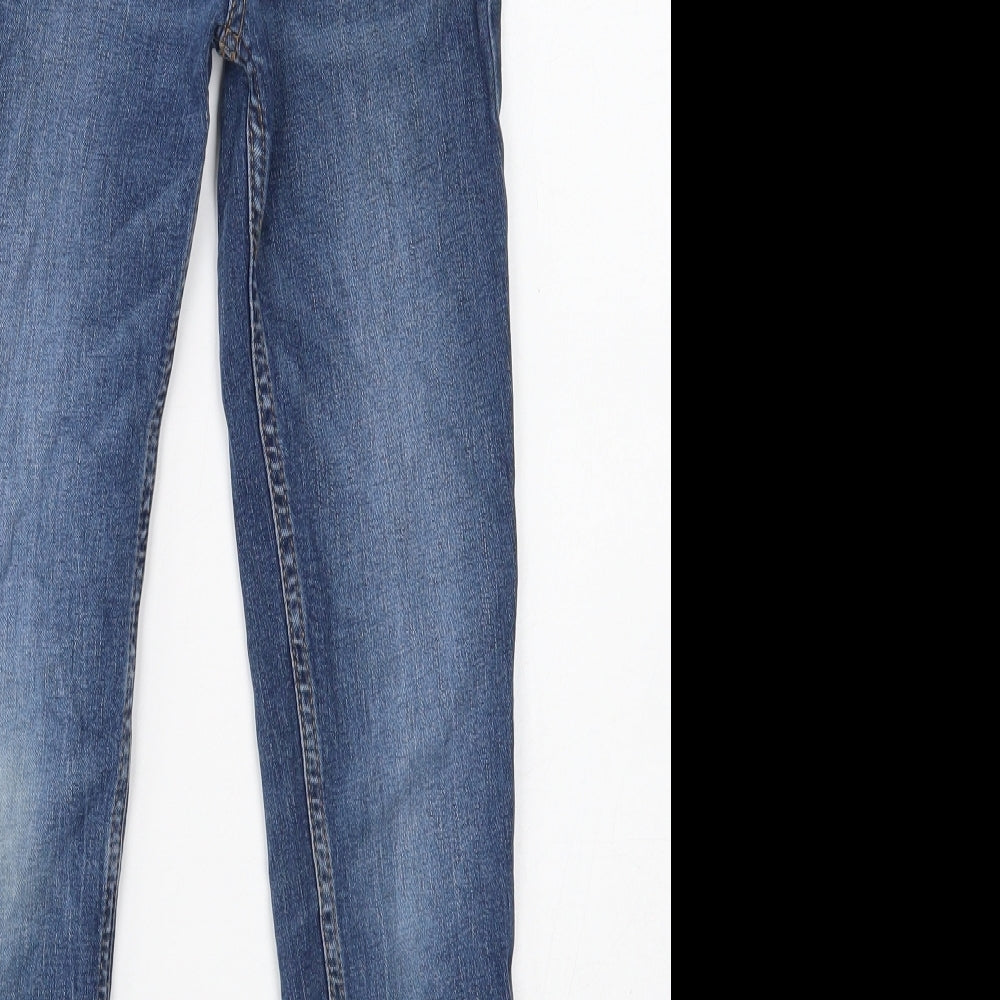 TU Boys Blue Cotton Straight Jeans Size 8 Years Regular Button