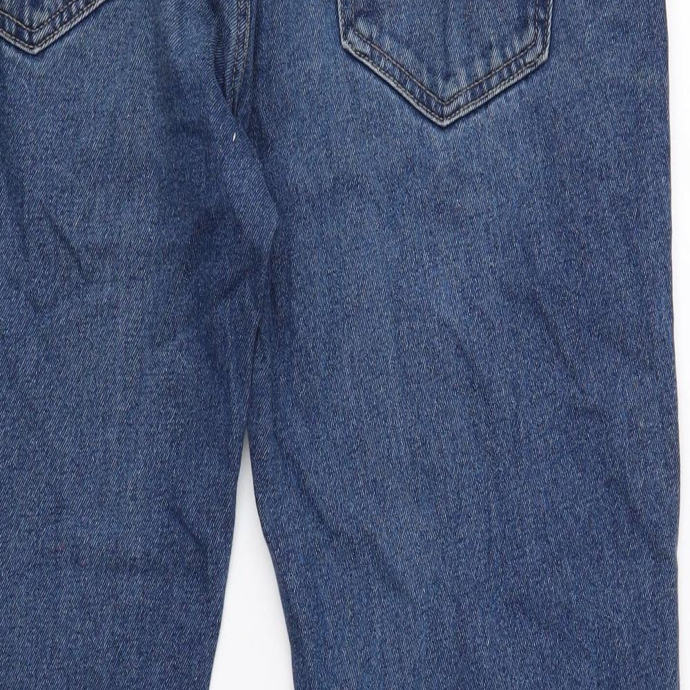 George Mens Blue Cotton Straight Jeans Size 36 in L31 in Regular Button