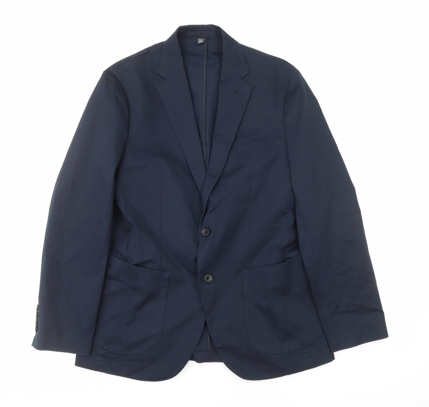 Marks and Spencer Mens Blue Cotton Jacket Blazer Size S