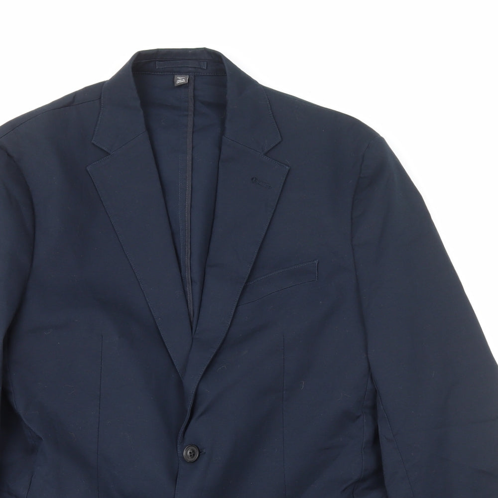 Marks and Spencer Mens Blue Cotton Jacket Blazer Size S