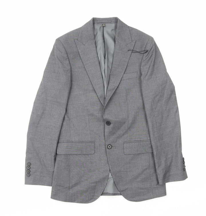 Marks and Spencer Mens Grey Polyester Jacket Blazer Size S