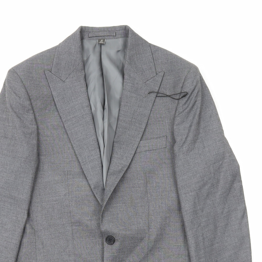 Marks and Spencer Mens Grey Polyester Jacket Blazer Size S