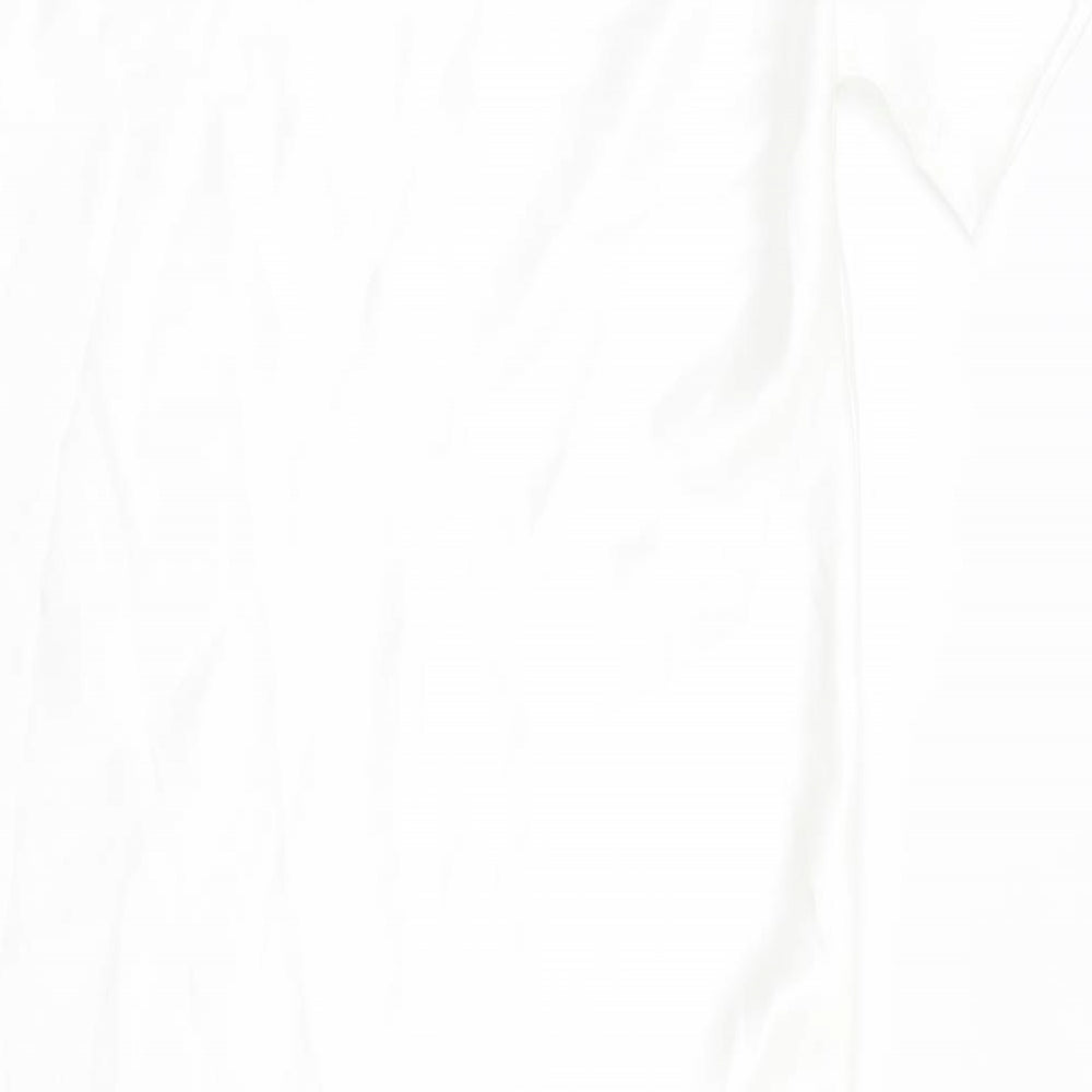 Zara Womens White Polyester T-Shirt Dress Size XS Cowl Neck Pullover