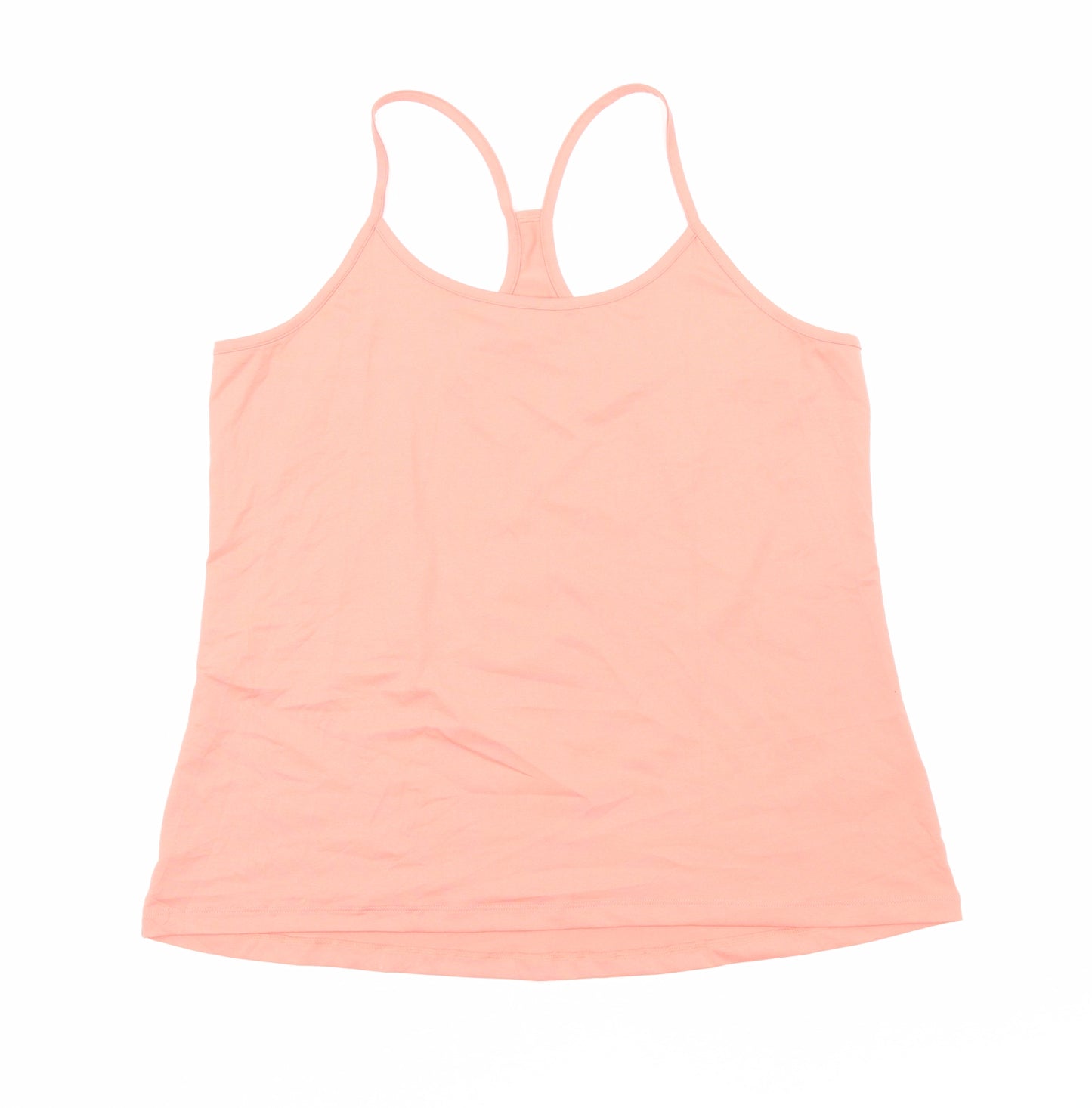 Marks and Spencer Womens Orange Polyester Camisole Tank Size 20 Scoop Neck Pullover - Racerback