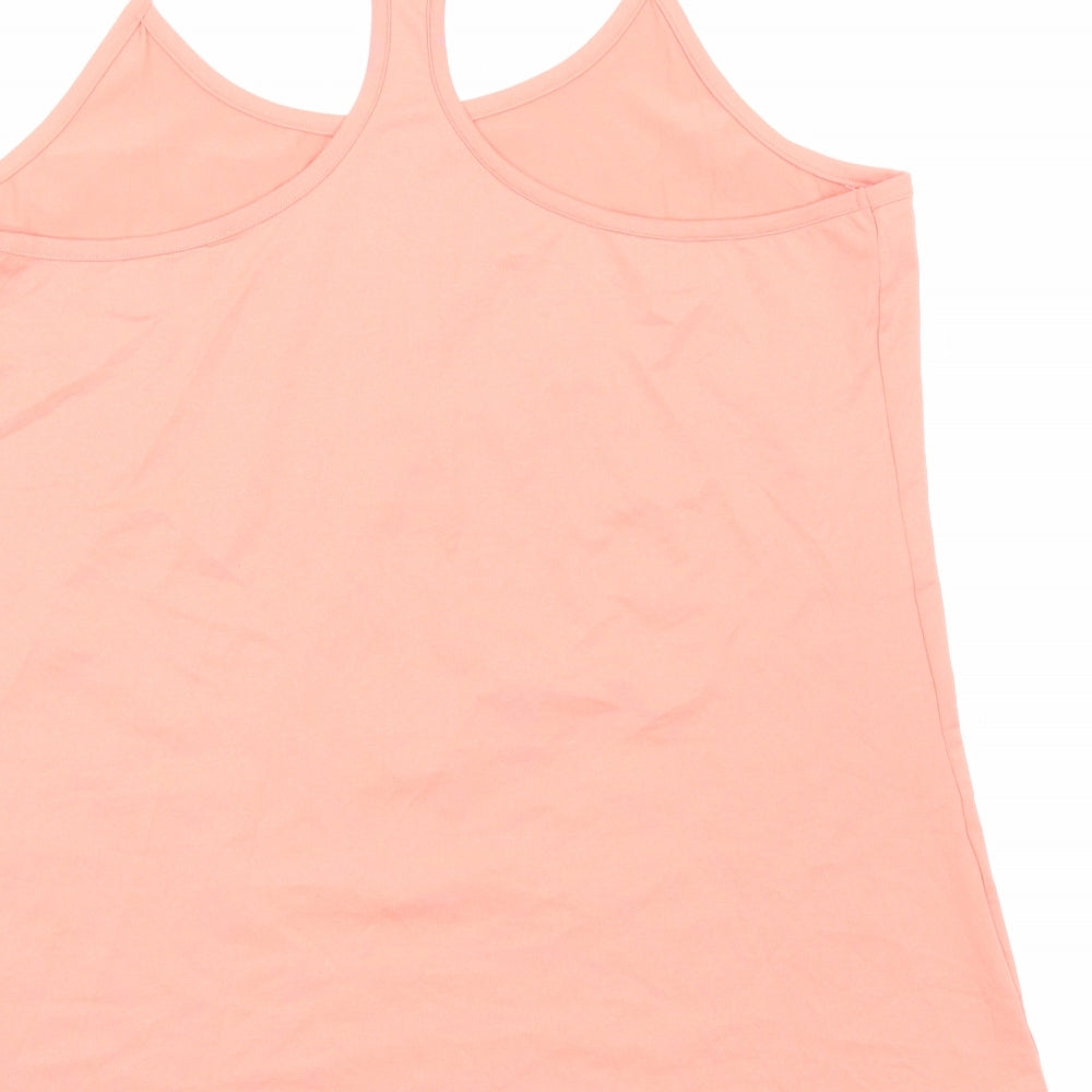 Marks and Spencer Womens Orange Polyester Camisole Tank Size 20 Scoop Neck Pullover - Racerback