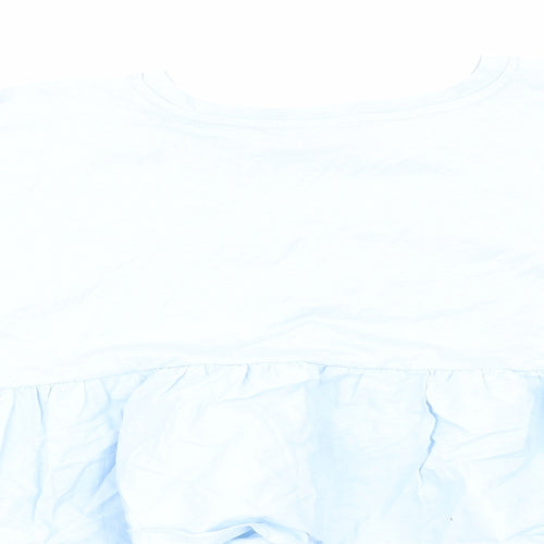 Primark Womens Blue Cotton Basic T-Shirt Size S Crew Neck