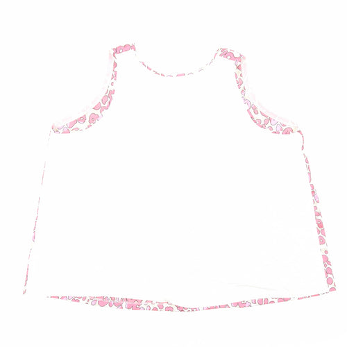 Marks and Spencer Womens Pink Animal Print Polyester Basic Tank Size 20 Scoop Neck