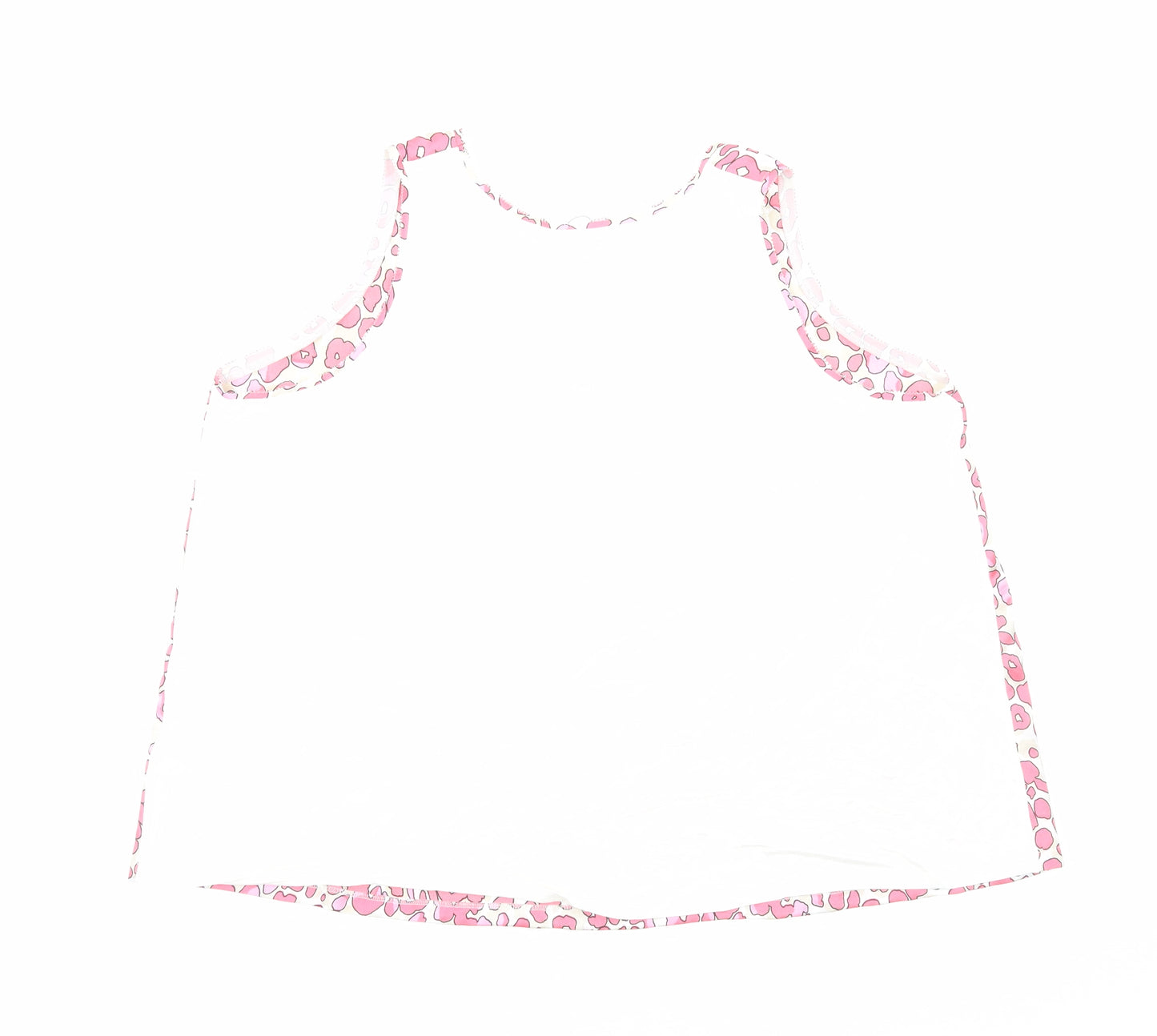 Marks and Spencer Womens Pink Animal Print Polyester Basic Tank Size 20 Scoop Neck