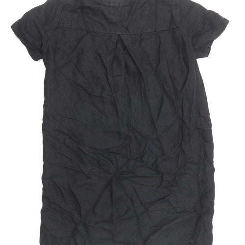 Preworn Womens Black Cotton Shift Size L Round Neck Pullover