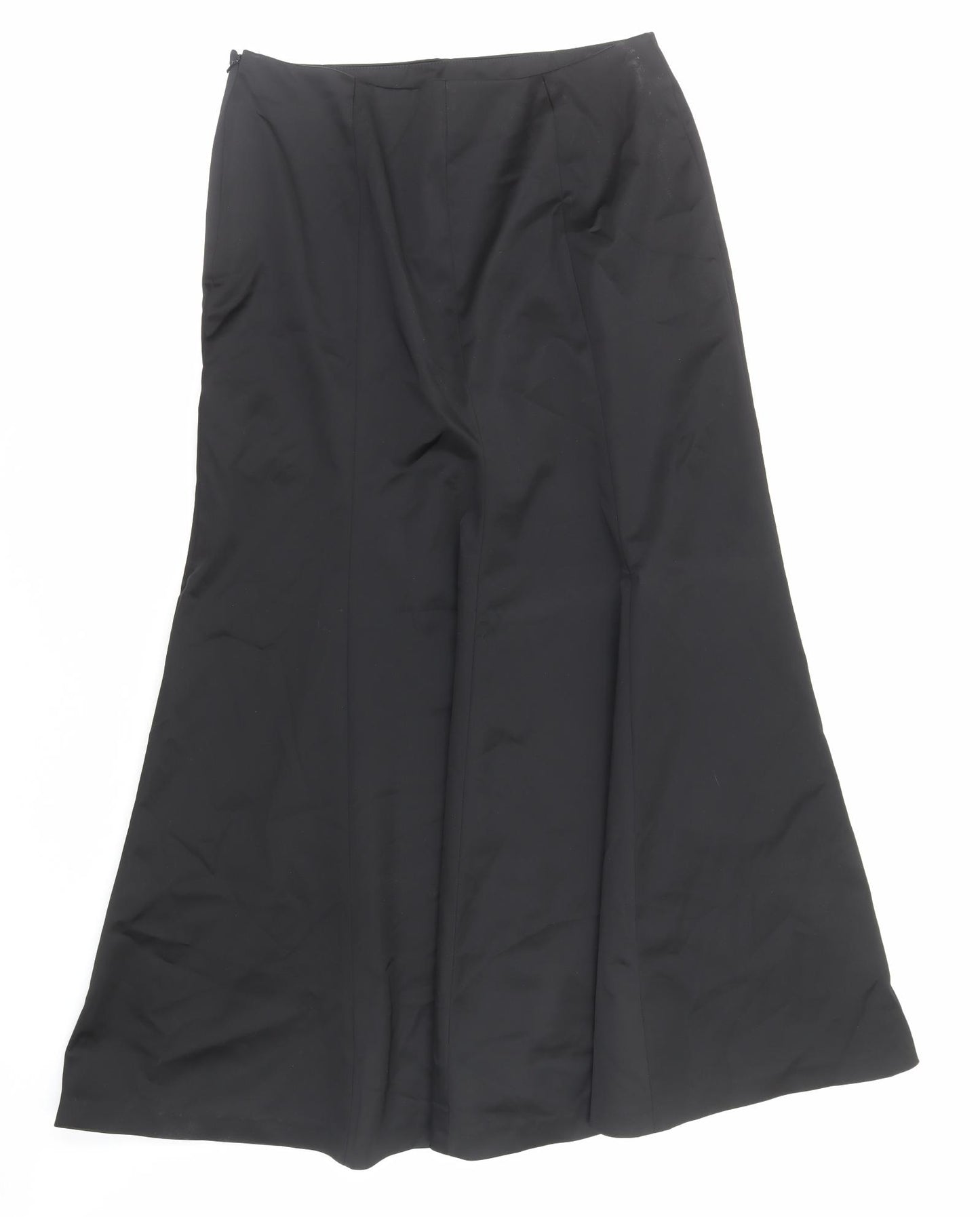 Coast Womens Black Polyester A-Line Skirt Size 14 Zip