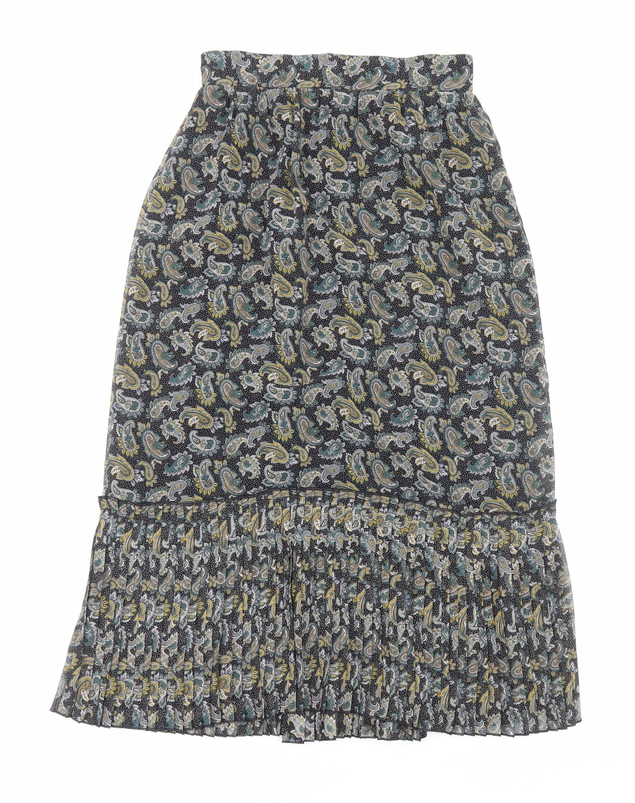 Topshop Womens Multicoloured Paisley Polyester Straight & Pencil Skirt Size 10